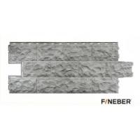 Фасадная панель (Цокольный сайдинг) Fineber (Файнбир) Дачный Камень Доломит Светло-серый для наружней отделки дома