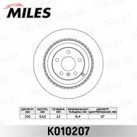 Диск тормозной mercedes gl x164/ml w164/r w251 280-500 05- задний вент. d=330мм. K010207 Miles K010207