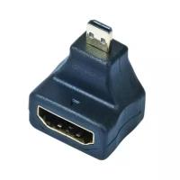 Переходник HDMI (19F) -> microHDMI (19M) угловой