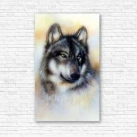 Модульная картина «Портрет молодого волка»