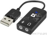 Переходник для гарнитуры Defender Audio USB Переходник 2х3.5мм jack -)usb 63002