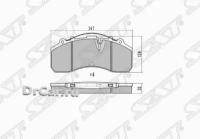 SAT Колодки тормозные перед MERCEDES ACTROS/MAN TGA