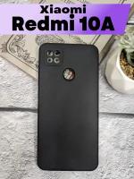 Силиконовый чехол BUYOO для Xiaomi Redmi 10A (Черный) / Сяоми Редми 10а (Black) с защитой камеры