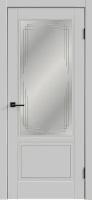 Межкомнатная дверь Айова остекленная Серая 60х200 cм