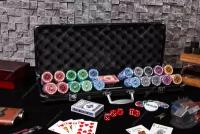 Набор покера Ultimate на 500 фишек с номиналом, в черном кейсе