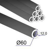 Труба бесшовная (б/ш) размер 60х12 мм бесшовная сталь 35 стальная горячекатаная толстостенная металлическая без шва