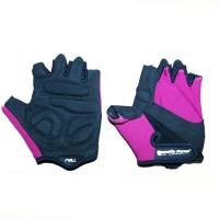 Перчатки для фитнеса женские черно-розовые с подушечками р-р L