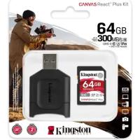 Карта памяти KINGSTON 64Gb Canvas React Plus SDXC UHS-II U3 V90 + USB Reader (300/260 Mb/s)