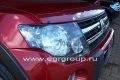 Защита фар Mitsubishi Pajero 2007- прозрачная, 2 части, EGR