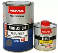 NOVOL PROTECT 310 Акриловый грунт 4+1 HS серый, комплект 1л+отв.0,25л