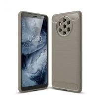 Чехол-накладка Carbon Fibre для Nokia 9 PureView (серый)