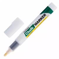 Маркер меловой MUNHWA "Chalk Marker", 3 мм, белый, сухостираемый, для гладких поверхностей, CM-05 4 шт