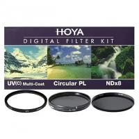 Комплект светофильтров Hoya DIgital filter kit: UV (C) HMC Multi, PL-CIR, NDX8 55mm