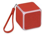 Портативная колонка «Cube» с подсветкой (5910801, красный, 6,8 х 6,8 х 6,8, пластик с покрытием soft- touch/силикон/металл )