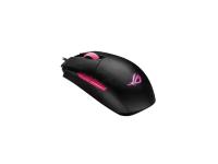 Мышь проводная ASUS ROG Strix Impact II Electro Punk, RGB подсветка, 6200dpi, Розовый/Черный 90MP01U0-BMUA00