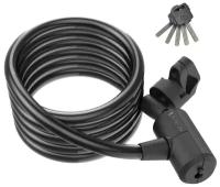 Велозамок Syncros Masset Coil Cable Key lock Черный