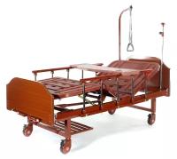 Кровать механическая Med-Mos E-8 (MM-2024Н-02) (2 функции) ЛДСП с полкой и обеденным столиком