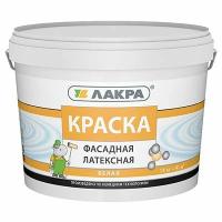 Краска латексная Лакра фасадная белая 14 кг