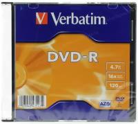 Диск DVD-R Verbatim DVD-R 4.7GB Verbatim 16x, slim