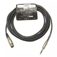 Распаянный кабель XLR - Jack INVOTONE ACM1005FS BK