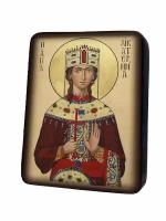 Освященная икона на дереве ручной работы - Святая Великомученица Екатерина Александрийская, арт И1175-5