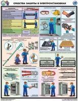 Россия Комплект «Средства защиты в электроустановках» - 3 листа