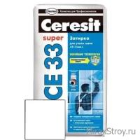 Затирка Церезит | Ceresit CE33 белая 25 кг