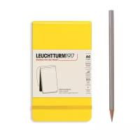 Блокнот нелинованный Leuchtturm Reporter Notepad Pocket 188 стр., твердая обложка лимонный