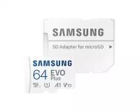 Карта памяти SAMSUNG micro SDXC 64Gb EVO Plus UHS-I U1 A1 + ADP 130Mb/s