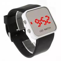 Наручные зеркальные часы Led Watch черные