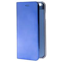 Чехол-книжка с функцией умной обложки GSMIN Mirror Case для Huawei P20 (Синий)