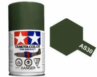 Тамия (Tamiya) Краска AS-30 Dark Green 2 RAF полуматовая спрей 100гр