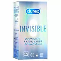 Презервативы из натурального латекса XXL Invisible Durex/Дюрекс 12шт