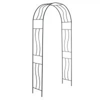 Арка садовая 240 х 125 х 36.5 см, разборная, металл, зелёная"Волна" 5618689