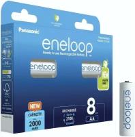 Аккумулятор Panasonic Eneloop (BK-3MCDE/8BE), АА, 2000mAh, 8шт, блистер