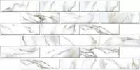 Декоративная панель ПВХ Кронопласт Плитка 270х76 Мрамор белый 960x480x0,35 мм