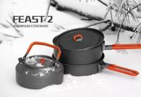 Набор портативной посуды Fire-Maple FEAST 2 из алюминия на 2-3 персоны BLACK, FEAST 2 BLACK