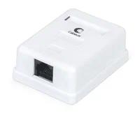 Розетка компьютерная 8P8C RJ45, кат. 6, одинарная, внешняя, Dual IDC, WS-8P8C-Cat.6-1