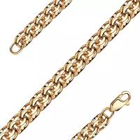 Золотой браслет плетение Бисмарк Красносельский ювелир АБ-090-Б, Золото 585°, размер 19