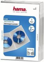 Коробка для CD/DVD HAMA 2CD/DVD H-83892 00083892 Slim Case прозрачный (упак.:5шт)