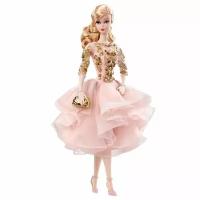 Кукла Barbie Blush and Gold Cocktail Dress (Барби в коктейльном платье Золото и Румянец)