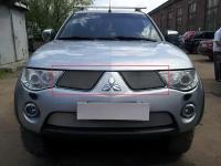 Защита радиатора для Mitsubishi L200 с 2006-2010 г.в. верхняя часть (Стандарт) chrome