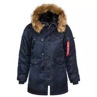 Куртка аляска женская Alpha Industries N-3B W Parka, blue-orange (размер: l)