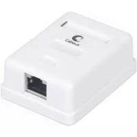 Розетка компьютерная Cabeus RJ-45(8P8C) WS-8P8C-Cat.6-SH-1 категория 6, экранированная, одинарная, внешняя, Dual IDC