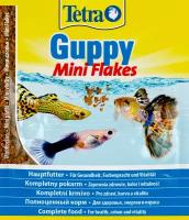 TETRA GUPPY MINI FLAKES корм хлопья для всех видов гуппи и других живородящих рыб (12 гр х 25 шт)