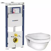 Комплект подвесной унитаз Gustavsberg Hygienic Flush 5G84HR01 + система инсталляции Geberit 111.362.00.5