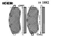 Комплект тормозных колодок диско Icer 181882 Nissan: D1060-EM10A D1060-JN00A 41060-9J425 D1060-1KA1A D10601FE0A