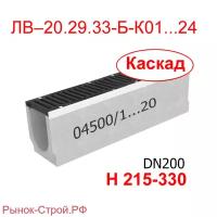 Лоток BetoMax ЛВ–20.29.33-Б-К01...24 с РВ щель ВЧ каскадные бетонные лотки (Лоток BetoMax ЛВ–20.29.33-Б-К01 с РВ щель ВЧД кл.Е (к-т) 045015/1…24)