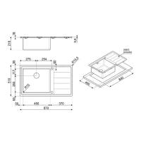 Кухонная мойка Smeg LFTG861S