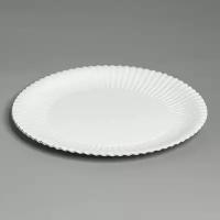 Тарелка одноразовая "Белая" 17 см